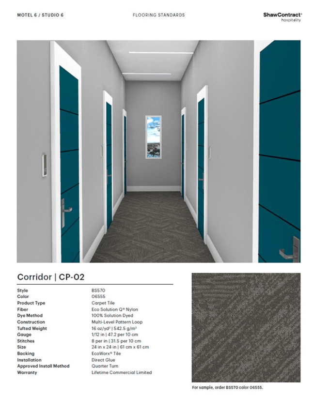 BS570 Carpet Tile for Gemini (interior corridor)