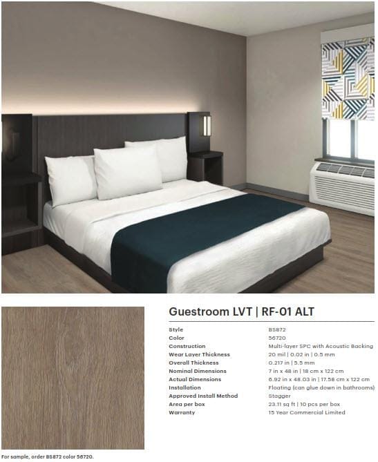BS872 Guestroom LVT ALT - 5.5mm (Rubber Backing)