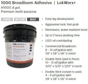 LokWorx Broadloom Adhesive (Stair Carpet)