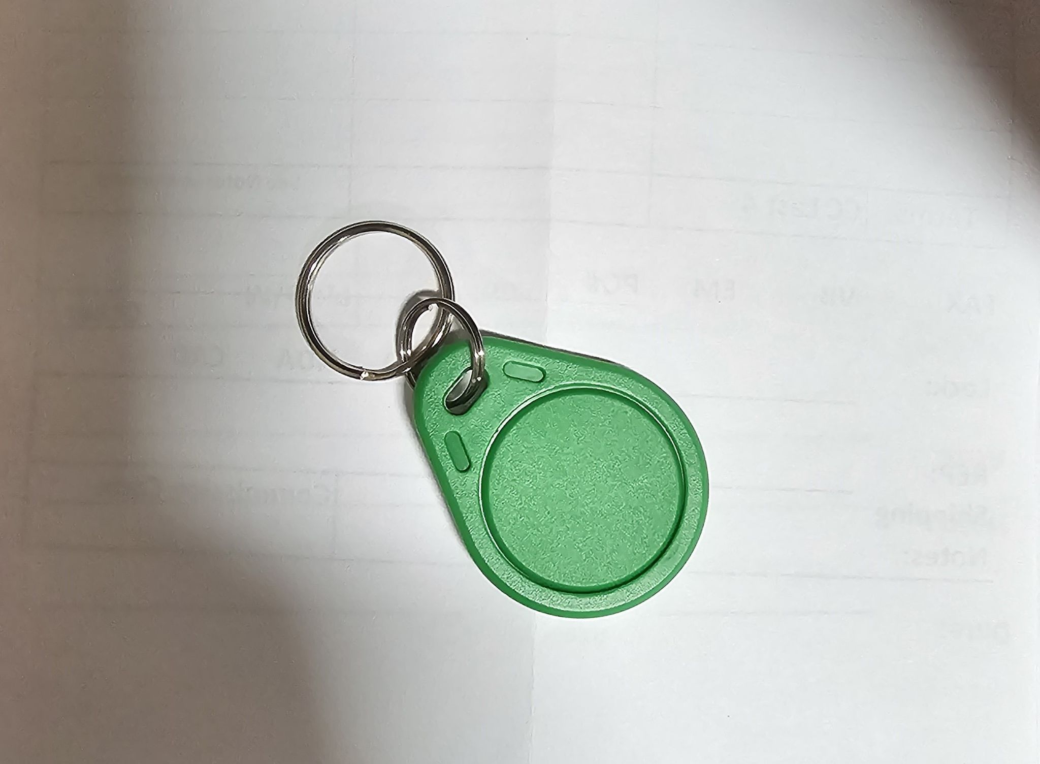 Fob1kgn green rfid key fob