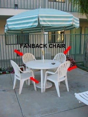 Chair - pacific fanback white
