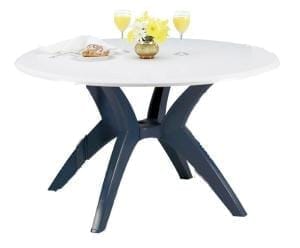 Table - round melamine white top