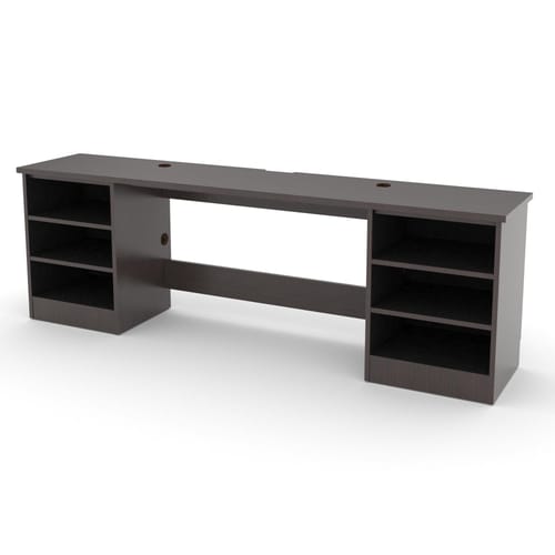 Gr-202-cg 92w desk with lh/rh pedestal shelf / gemini