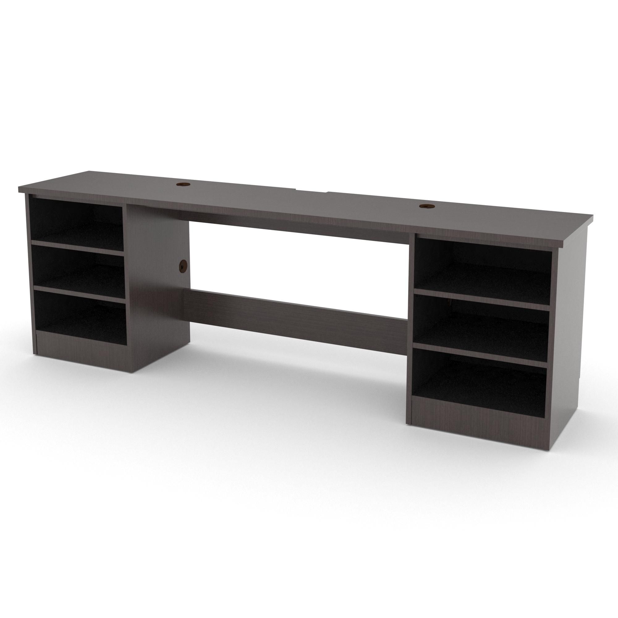 Gr-202-cg 92w desk with lh/rh pedestal shelf / gemini