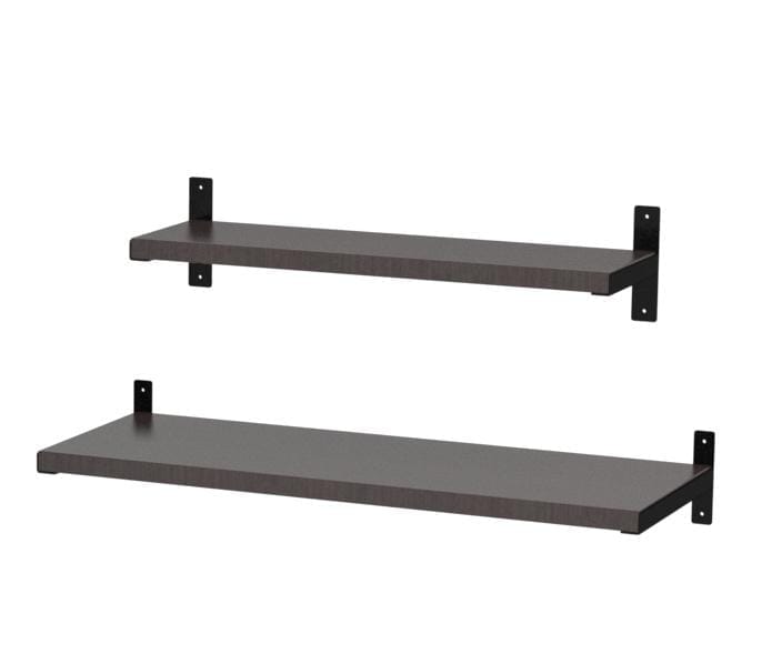 Gr-205-cg kitchenette shelf brackets gemini/ black / 2 shelves with 2 pairs of brackets
