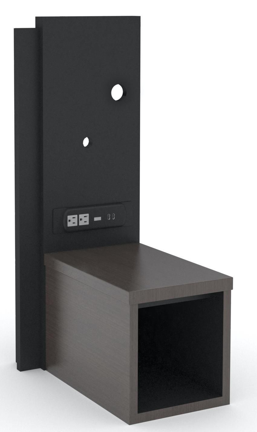 Gr-214-cg gr-217-cg gr-224-cg lh wall panel/nightstand @ 14in oaw