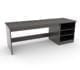 Gemini 74w lh open desk w/rh pedestal shelf, gemini