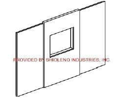 Gemini tv wall panel @ 55w / 3-sections oal 54-3/4wx46h
