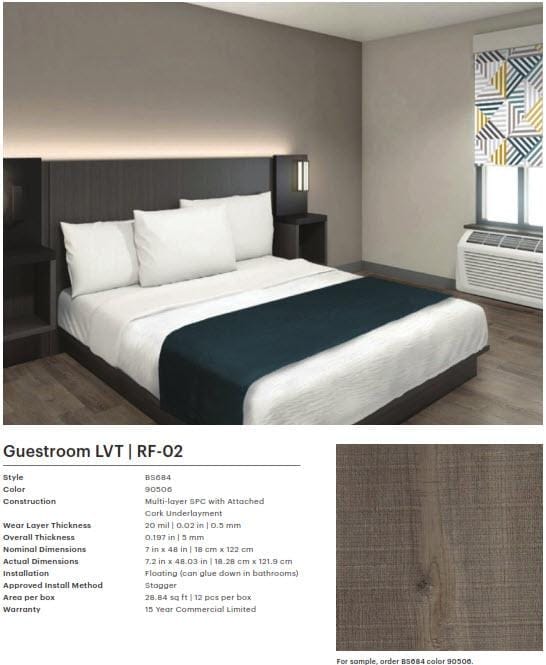 BS684 Guestroom LVT Opt 2 - 5mm (Cork Backing)