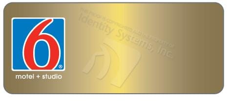 Gold Badge 3 Lines Engraved with Magnet