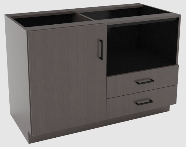 LH 48w Kitchenette w L sink