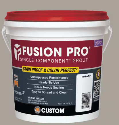 LOBBY GROUT; CBP FUSION PRO #543 DRIFTWOOD, GEMINI FOR CHORD FORTE GREY AND COLOR PLANK TILES- 1 GAL - APPROXIMATE COVERAGE PER BAG 160 SF FOR 6X24 TILE, 263 SF FOR 12X24 TILE USING 1/8 GROUT LINE; SEE SPEC SHEET FOR GUIDELINES