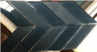 T-03 OPT 2 LOBBY ACCENT GLASS TILE; GEMINI; BLUE CHEVRON; 10X12IN; 12.31 SF PER CTN; USE #543 DRIFTWOOD GROUT, $7.97 SF
