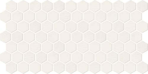T-06 ADA BATHROOM; GEMINI; 2IN X 2IN HEX TILE; ARCTIC WHITE; 24.24 SF PER CTN; USE #370 DOVE GRAY GROUT, $4.55 PER SF