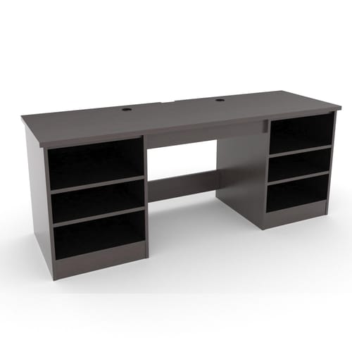 Gr-208-cg 74w desk with lh/rh pedestal shelf / gemini