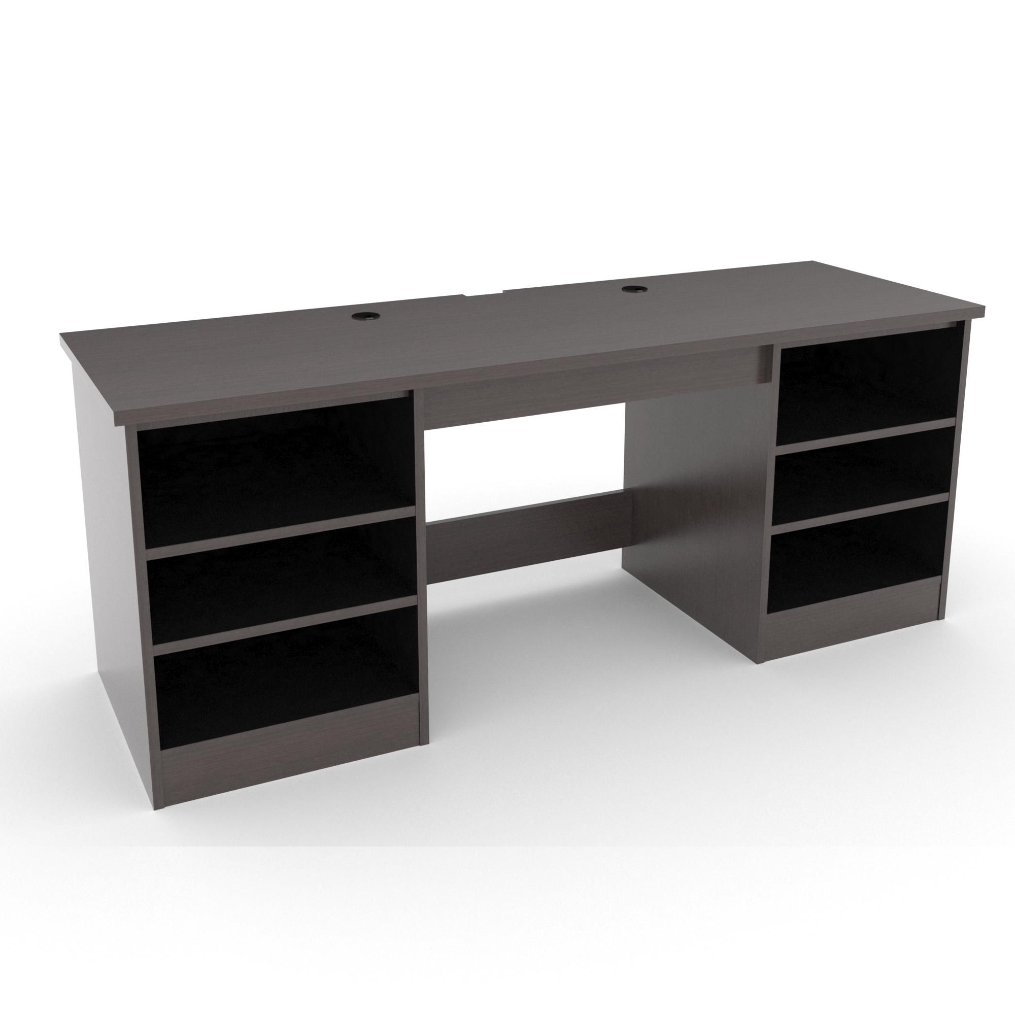 Gr-208-cg 74w desk with lh/rh pedestal shelf / gemini