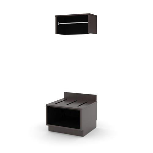 Gr-203-cg gr-205-cg 24w closet unit set / bottom and top piece/ lower luggage w shelf and upper closet / gemini
