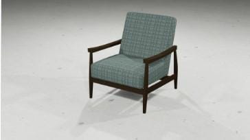 Lobby lounge chair, gemini conversion - fabric: whiz is39-21 fortune-teller plaid with black wood tuned stained arms and legs