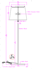 Lighting m6 gemini guestroom floor lamp