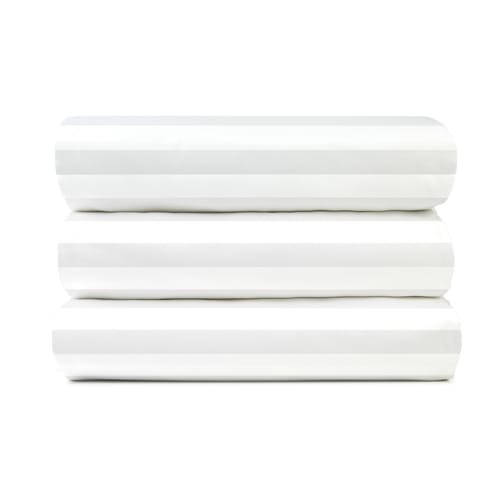 96X120 Golden Suite T-250 1" White/White Flat Sheet Queen XL Case Pack: 2 Dozen
