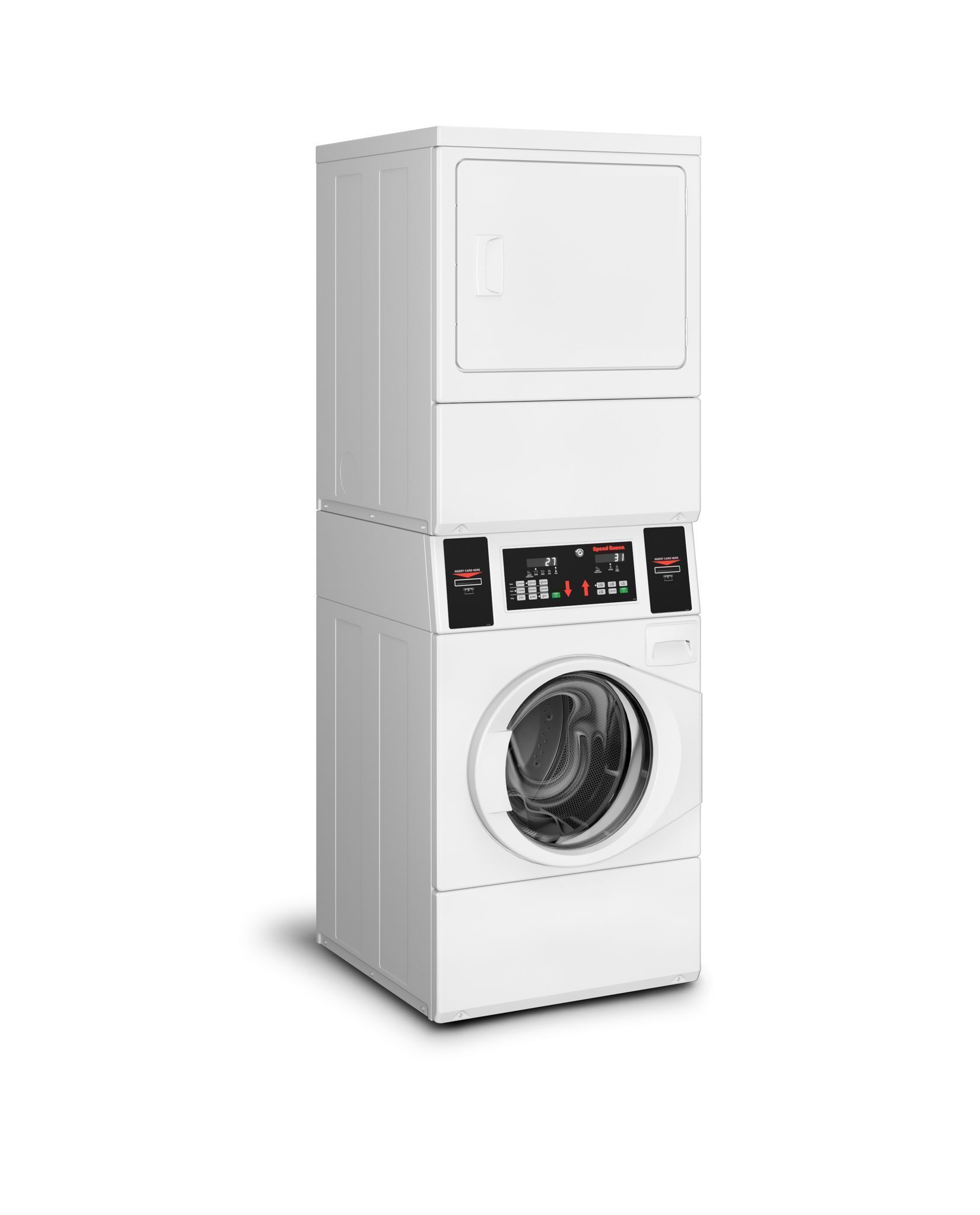 Speed queen stacked gas washer/dryer - coin drop