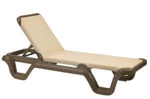 Chaise lounge - marina with bronze frame