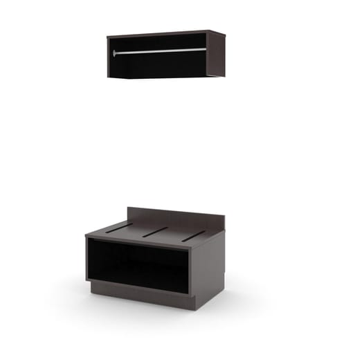 32w closet unit set /  bottom and top piece/ lower luggage w/ bottom shelf and upper closet / gemini