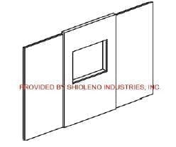 Gemini tv wall panel @ 55w / 3-sections oal 54-3/4wx46h