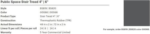 BS820 Rubber Stair Tread