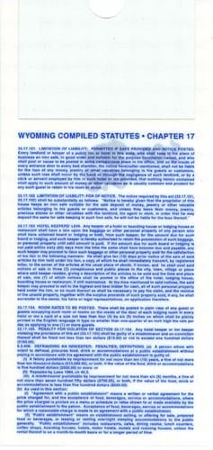 Wo-M6 Law Card Wyoming