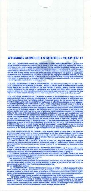 Wo-M6 Law Card Wyoming