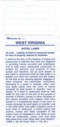 M6-O Law Card West Virgini