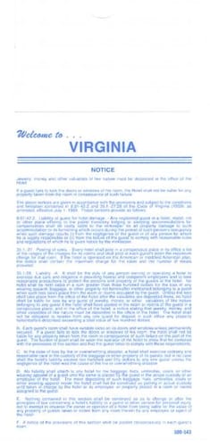 M6-O Law Card Virginia