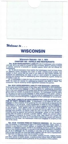 M6-O Law Card Wisconsin