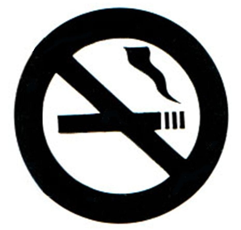 M6-O No Smoking Label
