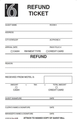 M6-O Refund Ticket