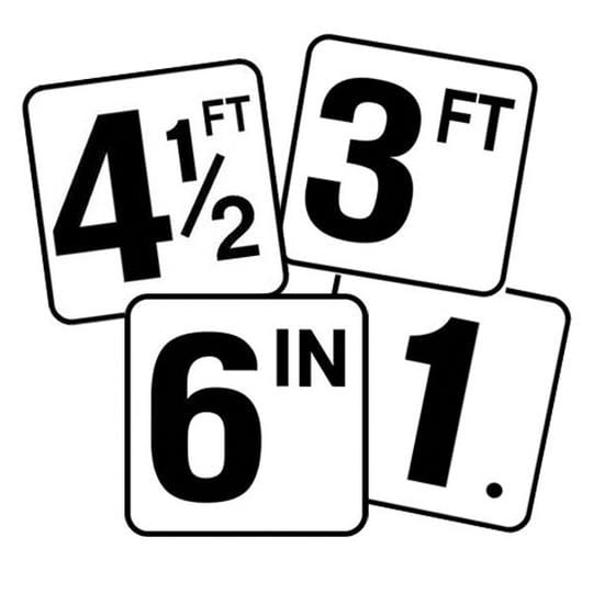 Depth Marker for in-ground Pool - Vinyl Stick-on - "8"