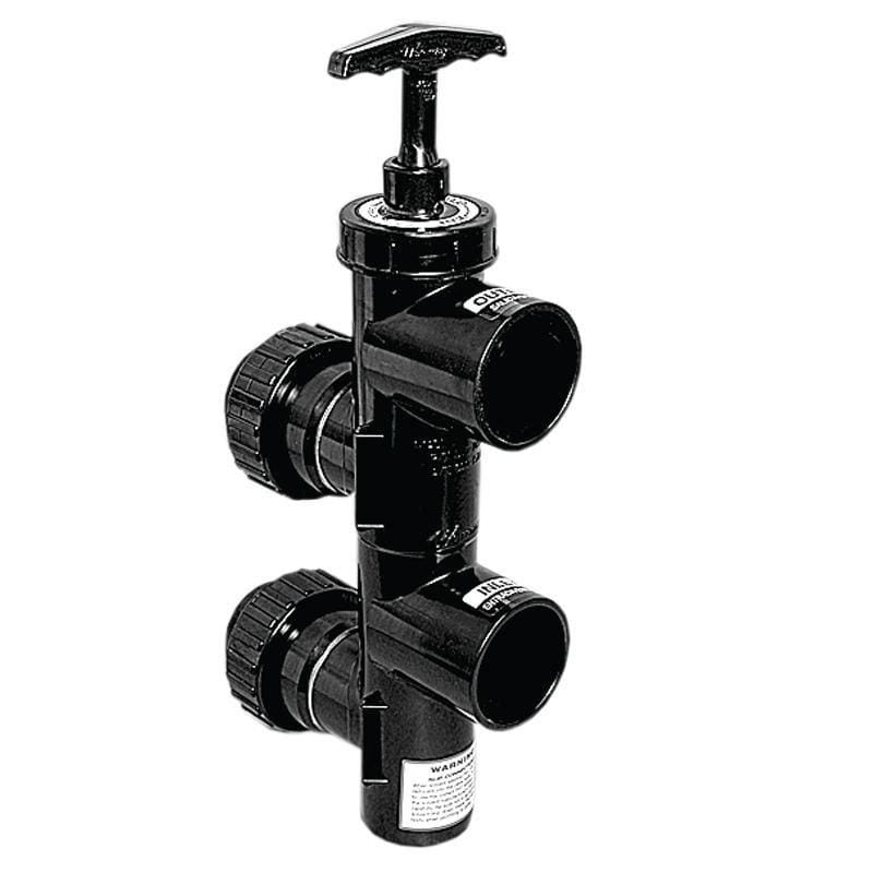 Waterway - Complete 2-1/2in. Hi-Temp PVC Slide Backwash Valve, D.E. Filter