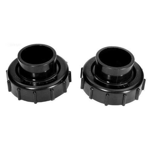 Pentair 270004 Bulkhead Union, 1-1/2in. x 2in. (Set), Black