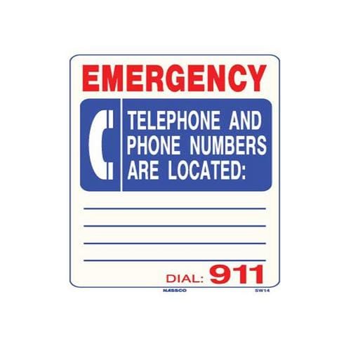 Emergency Telephone Location Sign 9x12