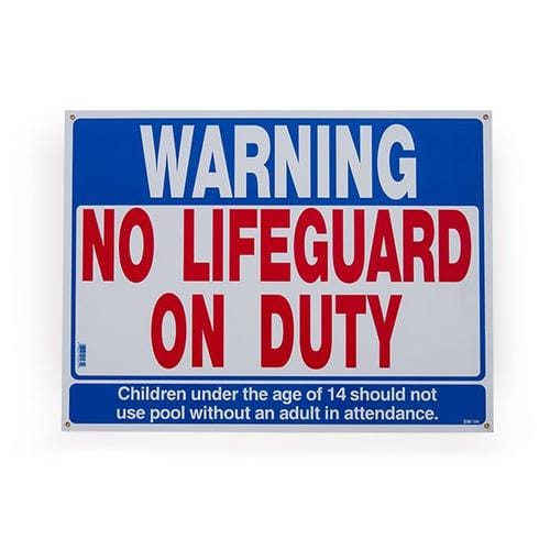 No Lifeguard on Duty Sign